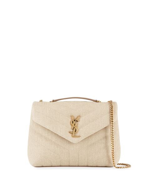 loulou small linen ysl shoulder bag|loulu minimalist square bag.